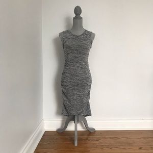 Joe Fresh Midi Bodycon Heathered Grey Dress